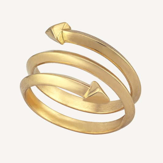 18K Yellow Gold Spiral Ring