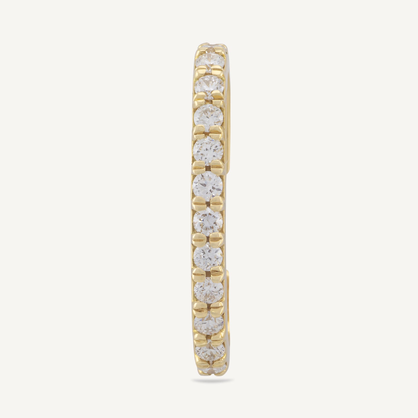 18K Yellow Gold Diamond Cuff Earrings with Natural Diamonds