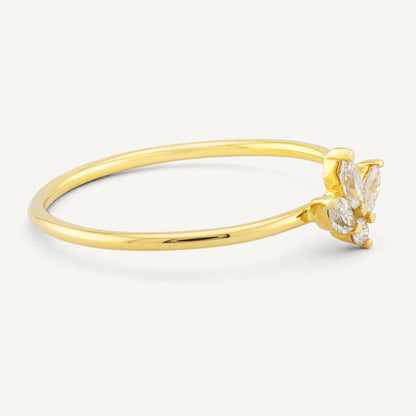 18K Yellow Gold Diamond’s Symphony Ring with Natural Diamonds