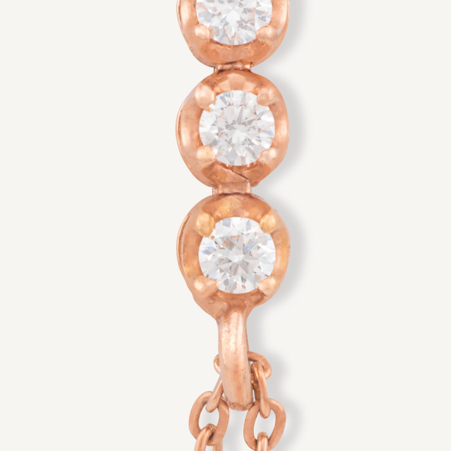 18K Rose Gold Diamond Symphony Bracelet with Natural Diamonds